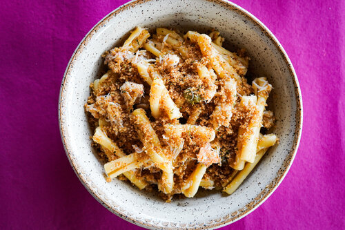Crumbly Crab Casarecce