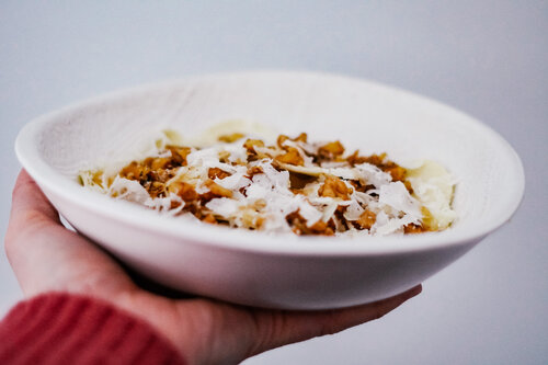 Corzetti Pasta with Brown Butter Walnut Sauce