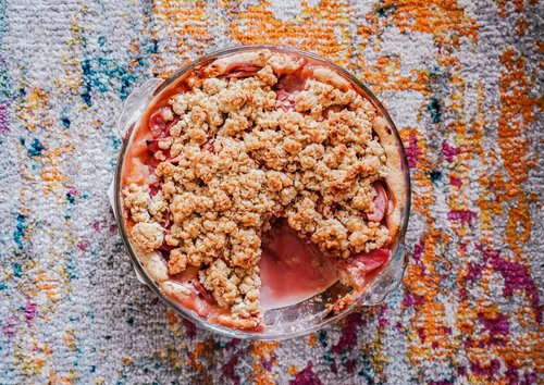 Lemon Curd & Pink Apple Crisp
