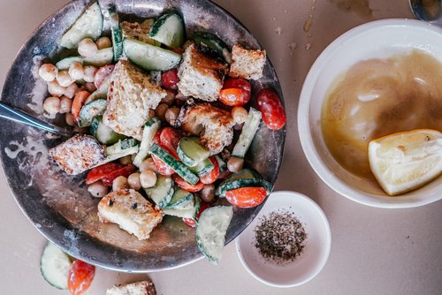 Tahini Panzanella