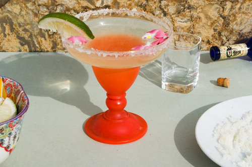 Meyer Lemon and bubbly Lime Margarita