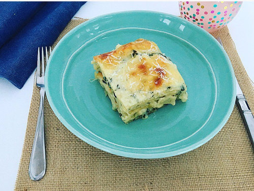 Veggie Lasagna on a Snowy Day