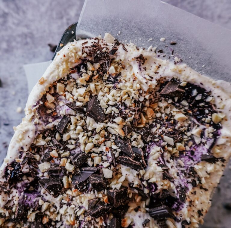 No- Churn Blueberry Chocolate Chunk Ice Cream